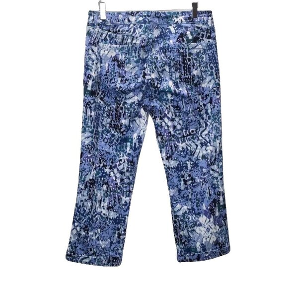 Nine West Chrystie Capri Pants Size 8 Blue Casual Summer Cropped Jeans - Picture 2 of 15